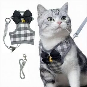 Adjustable Cat Harness and Leash Set for Walking, Training, Safety, Outdoor Adventures (M) in Saudi Arabia
