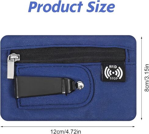 Money Clip, RFID Belt Wallet Travel Wallet Blocking Clip Pocket for Cards Pickpocket Hidden Clips Stash Credit Card Holder Compact Thin Anti-Theft for Traveling(Black) in Kuwait