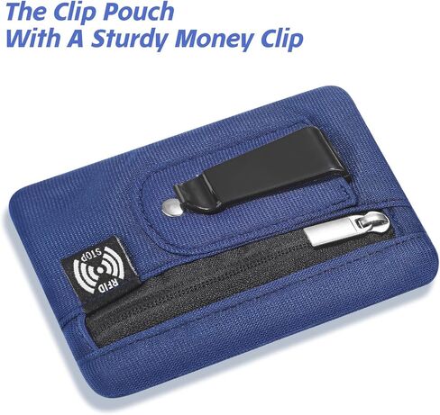 Money Clip, RFID Belt Wallet Travel Wallet Blocking Clip Pocket for Cards Pickpocket Hidden Clips Stash Credit Card Holder Compact Thin Anti-Theft for Traveling(Black) in Kuwait