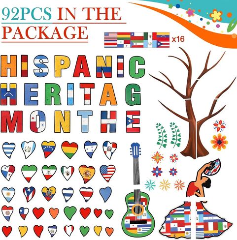 Konsait 92pcs ديكورات Bulletin Honor Honor Honor ، قواطع الأشجار الثقافية من أصل إسباني للمكتب المنزلي للفصول الدراسية in Saudi Arabia