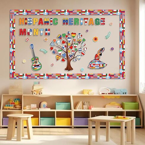 Konsait 92pcs ديكورات Bulletin Honor Honor Honor ، قواطع الأشجار الثقافية من أصل إسباني للمكتب المنزلي للفصول الدراسية in Saudi Arabia