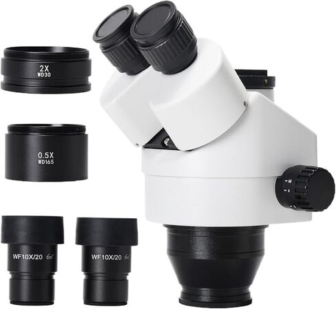 41mp 3.5x 90x Simul-Focal Boom Stand Stand Trinocular Stereo Zoom HDMI COMPATICAL USB Camera 2K 144 LED ضوء in Kuwait