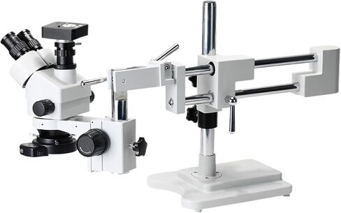 41mp 3.5x 90x Simul-Focal Boom Stand Stand Trinocular Stereo Zoom HDMI COMPATICAL USB Camera 2K 144 LED ضوء in Kuwait