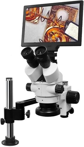 MH05B Jewelry Engraving Precision Stereoscopic Microscope 7 * 45X with Screen, Binocular Microscope,Jewelry Tools in Saudi Arabia
