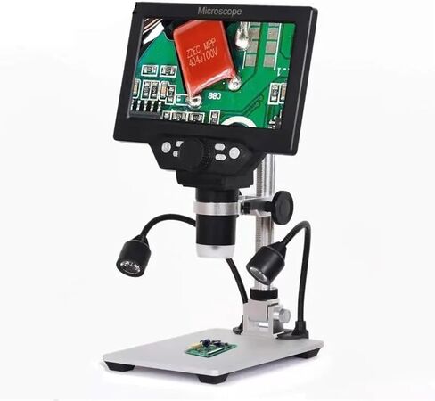 G1200D 12MP 1-1200X HD Microscope Digital Microscope Camera with Built-in Battery & 7" Color Screen in Saudi Arabia