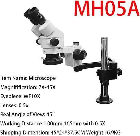 MH05A Jewelry Engraving Precision Stereoscopic Microscope 7 * 45X,Binocular Microscope,Jewelry Tools in Saudi Arabia