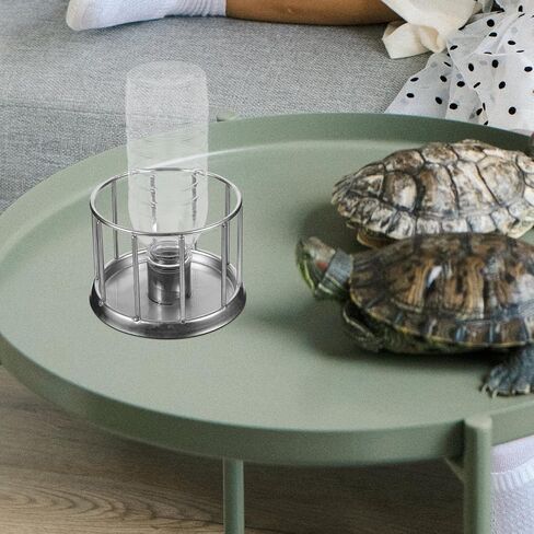 Toyvian Turtle Water Dish Stainless Steel Feeding Basin for Tortoises and Reptiles Easy to Use Water Feeder Prevents Splashing for Home and Pet Stores in Saudi Arabia