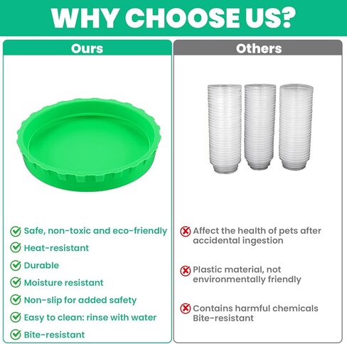 6 Pcs Gecko Feeding Cups,Silicone Crested Gecko Food and Water Bowl,Reptile Feeding Cups for Geckos,Isopods,Lizards,Tarantula,Small Pets,Easy Clean & 6 Colors in Kuwait