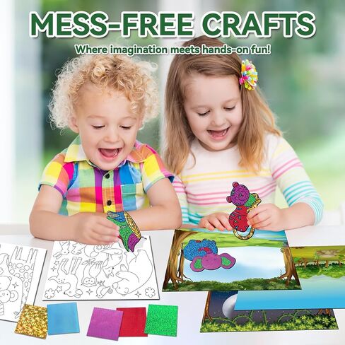 Halloween Crafts for Kids Foil Art No Mess Foil Craft Toy for Kids Ages 4 5 6 7 8 9 10, DIY Activity Kit with Spooky Ghosts, Pumpkins & Bats,Halloween Party Favors Toys & Games for Boys and Girls in Saudi Arabia
