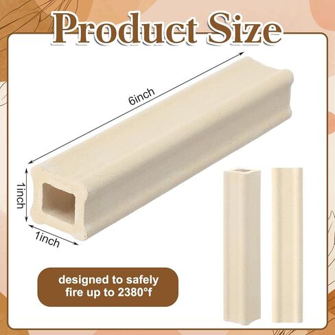 Nuanchu 4 Pack 6 "Tall X 1" Wide Kiln Post High Alumina Kiln Posts يدعم الرف الخزفي الطويل للمناصب العالية لدرجات الحرارة القوية in Saudi Arabia