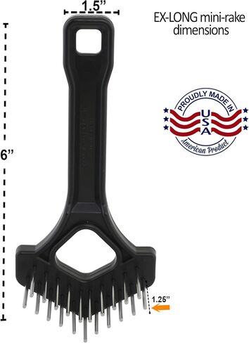 Undercoat Mini-Rakes for Effective Dematting and Grooming Dogs and Cats has V-Shape Head and Double Row, Stainless-Steel Rotating Teeth (Extra-Long Tooth Mini Rake) in Kuwait