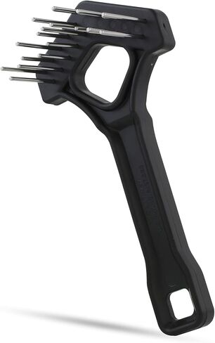 Undercoat Mini-Rakes for Effective Dematting and Grooming Dogs and Cats has V-Shape Head and Double Row, Stainless-Steel Rotating Teeth (Extra-Long Tooth Mini Rake) in Kuwait