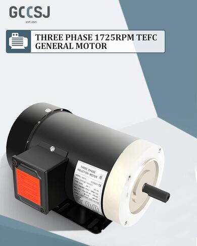 محرك كهربائي 1HP 1725 دورة في الدقيقة للأغراض العامة محرك ثلاثي الطور 56C إطار 5/8 بوصة قطر العمود غلاف فولاذي مدرفل 60 هرتز 230 فولت/460 فولت TEFC in Kuwait
