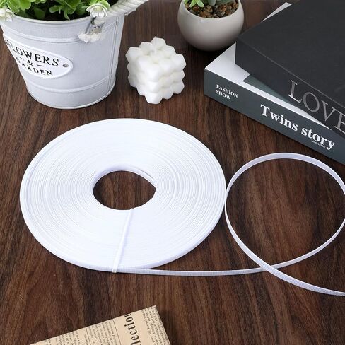 45 Yards Boning for Sewing, 8mm Corset Boning for Sewing White Sew-Through Low Density Plastic Bonings Sew Through Corset Synthetic Whalebone for Nursing Caps Wedding Party Dress Bridal Gowns in Kuwait