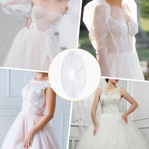 45 Yards Boning for Sewing, 8mm Corset Boning for Sewing White Sew-Through Low Density Plastic Bonings Sew Through Corset Synthetic Whalebone for Nursing Caps Wedding Party Dress Bridal Gowns in Kuwait