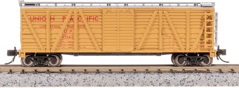 Broadway Limited 8456 40' Wood Stock Car, UP 49143, Cattle Sounds, N Scale in Saudi Arabia
