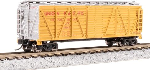 Broadway Limited 8456 40' Wood Stock Car, UP 49143, Cattle Sounds, N Scale in Saudi Arabia