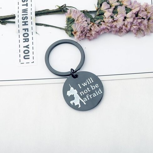 AKTAP Throne of Glass Inspired Gift I will Not Be Afraid SJM keychain for Book Lover jewelry Bookish Gift (Throne Glass keychain) in Kuwait