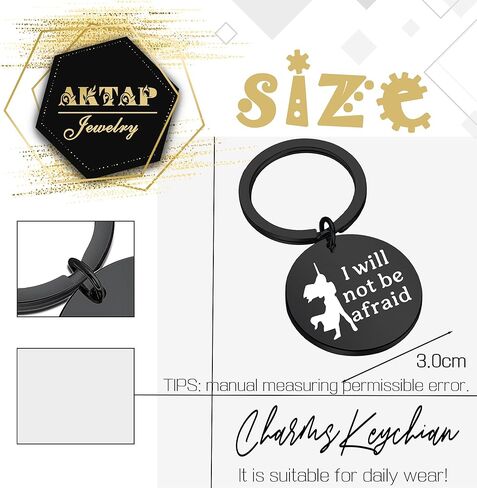 AKTAP Throne of Glass Inspired Gift I will Not Be Afraid SJM keychain for Book Lover jewelry Bookish Gift (Throne Glass keychain) in Kuwait