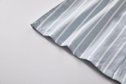 فساتين LittleSpring للفتيات صيفية كاجوال عصرية مخططة بحزام سباغيتي للأطفال in Kuwait