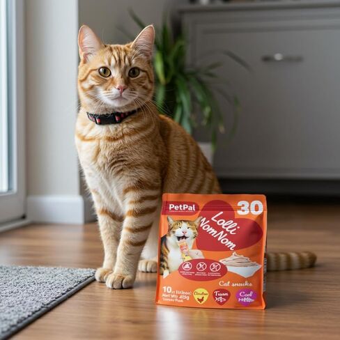 Petpal Lolli Nomnom Hydrating Cat Treats ، 30 Count ، الدجاج ، التونة وسود COD ، وجبات خفيفة ممتعة للتلعق للترطيب الصحي in Saudi Arabia