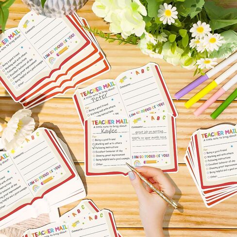 50pcs ملاحظات بريد المعلم إلى أولياء الأمور ، بريد سعيد من المعلم ، يجب أن يكون الفصل الدراسي للطلاب للطلاب في مرحلة ما قبل المدرسة لرياض الأطفال (Apple) in Kuwait