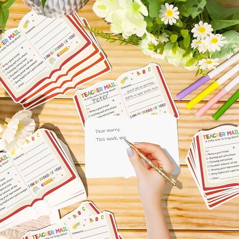 50pcs ملاحظات بريد المعلم إلى أولياء الأمور ، بريد سعيد من المعلم ، يجب أن يكون الفصل الدراسي للطلاب للطلاب في مرحلة ما قبل المدرسة لرياض الأطفال (Apple) in Kuwait