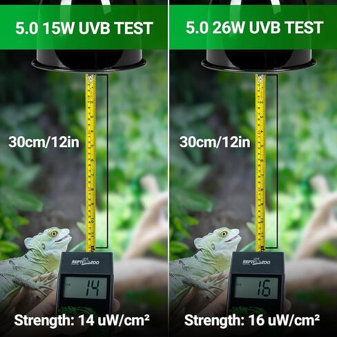 repti zoo uva uvb reptile light bulb ، 2 pack 5.0 15w lamp spact spact spact for crested gecko leopard gecko frog toad snake crameleon ، uvb bulb for tropical reptile in Saudi Arabia