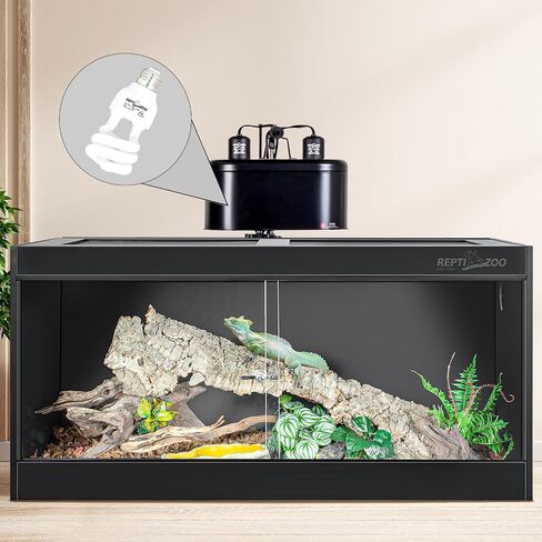 repti zoo uva uvb reptile light bulb ، 2 pack 5.0 15w lamp spact spact spact for crested gecko leopard gecko frog toad snake crameleon ، uvb bulb for tropical reptile in Saudi Arabia