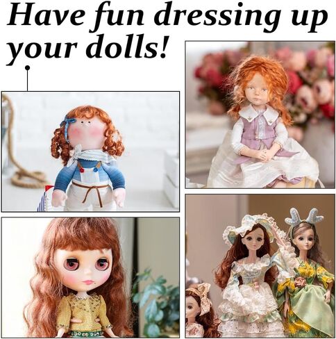 DICOSMETIC 5Pcs Doll Hair Wig 15cm Curly Short Dolls Hair High Temperature Fiber Dolls Hairs Weft Extensions Dark Brown Faux Hairs Replacement for Doll Making Kits Arts Supplies in Saudi Arabia
