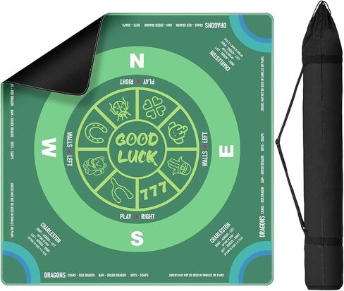 Mahjong Mat, 32.4" x 32.4" Non-Slip Neoprene Mahjong Table Mat with Portable Bag, Noise-Reducing Gaming Mat for Mah Jongg, Cards, Board, and Tile Games - Blue in Saudi Arabia