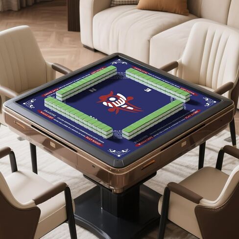 Mahjong Mat - 31.5 × 31.5 بوصة Mahjong Mat للطاولة ، حصيرة طاولة Mahjong لخفض الضوضاء للبوكر ، الدومينو ، ألعاب الطاولة وألعاب الورق (Blue Dark) in Saudi Arabia
