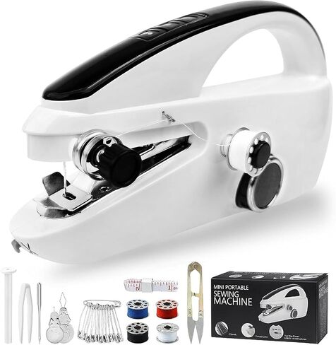 Hand Held Sewing Machines, Hand Held Sewing Machines For Adults with Test Fabric(Not second-hand), Portable Easy To Use Heavy Duty Rechargeable Hand Cordless Sewing Machine for Jeans, Fabric, Denim in Kuwait