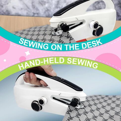 Hand Held Sewing Machines, Hand Held Sewing Machines For Adults with Test Fabric(Not second-hand), Portable Easy To Use Heavy Duty Rechargeable Hand Cordless Sewing Machine for Jeans, Fabric, Denim in Kuwait