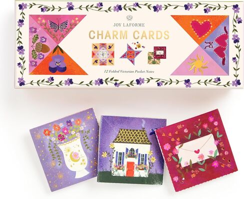 Galison Charm Cards – Joy Laforme Charm Card Set Including 12 Folded Notecards Featuring Beautiful Illustrations in Saudi Arabia