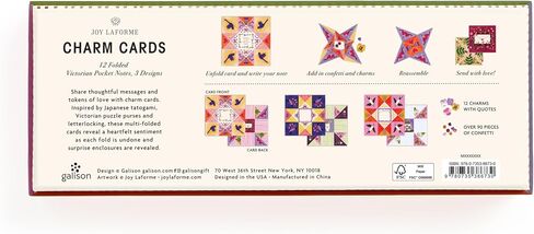 Galison Charm Cards – Joy Laforme Charm Card Set Including 12 Folded Notecards Featuring Beautiful Illustrations in Saudi Arabia