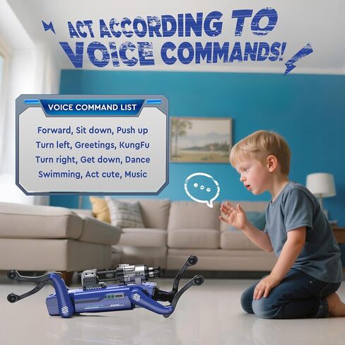لعبة Smart Robot Dog - ألعاب STEM التفاعلية مع التحكم الصوتي والتحكم عن بعد ، و 30+ إجراءات نابضة بالحياة ، واللعب القابل للبرمجة ، ومدى 25 متر ، ودائم وآمن - أفضل هدية للأطفال 6-12 in Kuwait