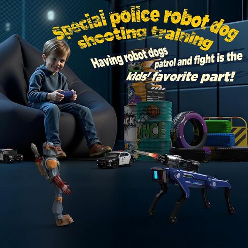 لعبة Smart Robot Dog - ألعاب STEM التفاعلية مع التحكم الصوتي والتحكم عن بعد ، و 30+ إجراءات نابضة بالحياة ، واللعب القابل للبرمجة ، ومدى 25 متر ، ودائم وآمن - أفضل هدية للأطفال 6-12 in Kuwait