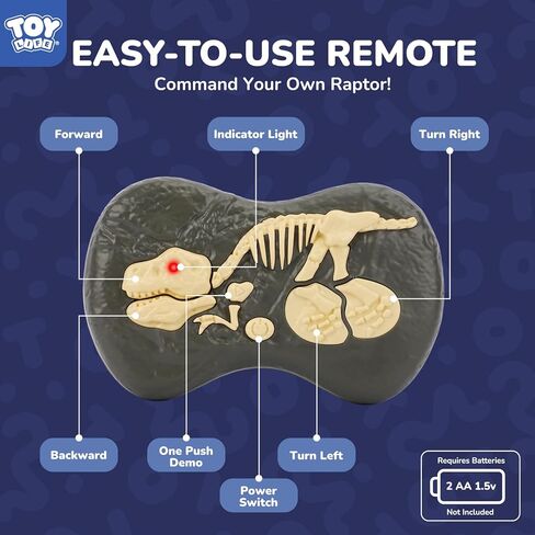 Steam Life Control Control Velociraptor Dinosaur Toy للأطفال - RC Dino واقعية مع الأصوات والأضواء وأفعال المشي - لعبة Raptor القابلة لإعادة الشحن للبنين والبنات in Kuwait