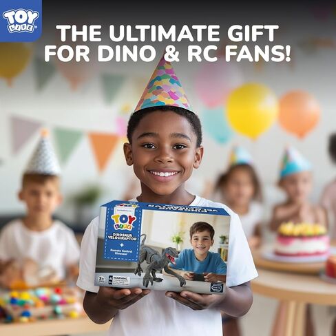 Steam Life Control Control Velociraptor Dinosaur Toy للأطفال - RC Dino واقعية مع الأصوات والأضواء وأفعال المشي - لعبة Raptor القابلة لإعادة الشحن للبنين والبنات in Kuwait