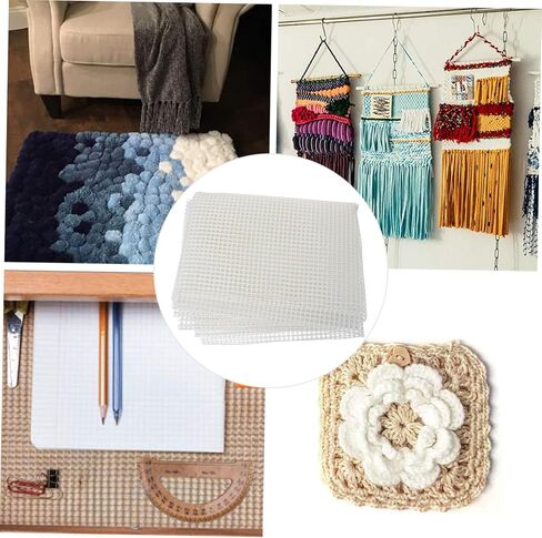 Doitool DIY Mesh Latch Hook Making Canvas Tapestry Mesh للحرف اليدوية مواد صياغة متينة وعملية للوقايات in Saudi Arabia