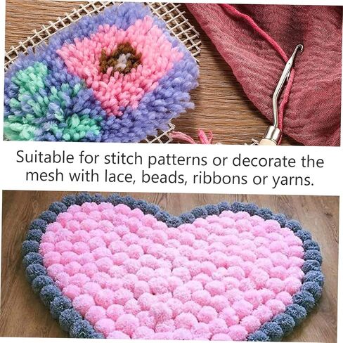 Doitool DIY Mesh Latch Hook Making Canvas Tapestry Mesh للحرف اليدوية مواد صياغة متينة وعملية للوقايات in Saudi Arabia