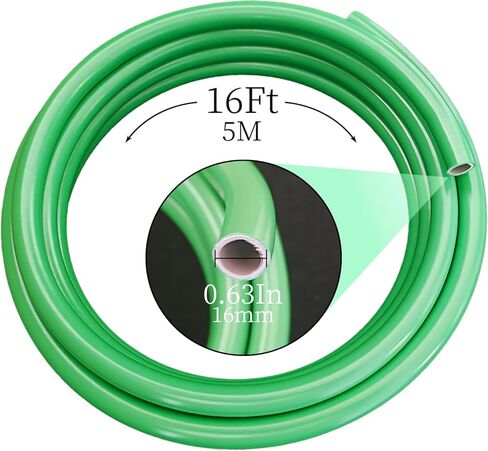 أنبوب PVC المرن 16 قدم ، قطره 16 مم - أنبوب مرن ، للزهور المزيفة ، أقواس البالون ، الحرف اليدوية ، ديكور الزفاف ، المشاريع التعليمية للأطفال ودعائم تأثيري. (أخضر ، 16 قدمًا) in Kuwait