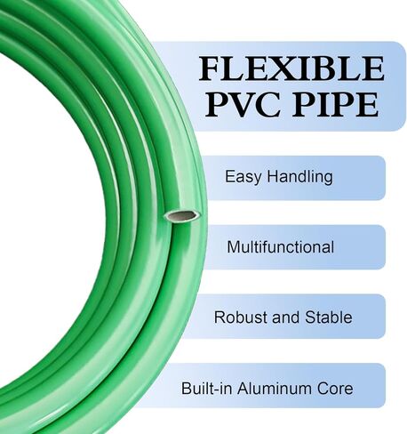 أنبوب PVC المرن 16 قدم ، قطره 16 مم - أنبوب مرن ، للزهور المزيفة ، أقواس البالون ، الحرف اليدوية ، ديكور الزفاف ، المشاريع التعليمية للأطفال ودعائم تأثيري. (أخضر ، 16 قدمًا) in Kuwait