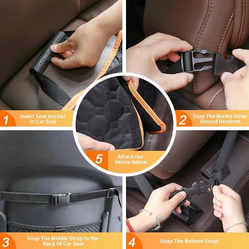 1 Pack Front Seat Car Cover, Waterproof Dog Car Seat Cover, Non-Slip & Scratch-Proof, Pet Car Seat Protector with Side Flaps and Storage Pocket, Car Seat Cover for Most Cars, Trucks and SUVs in Kuwait