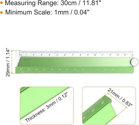 HARFINGTON 3pcs Folding Straight Ruler 30cm Metric Aluminum Alloy Protractor Foldable Angle Ruler Geometric Measuring Tool for Architects Artists Office, Gold Tone in Saudi Arabia