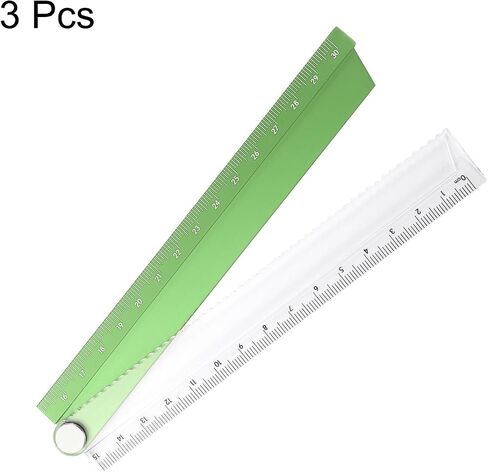 HARFINGTON 3pcs Folding Straight Ruler 30cm Metric Aluminum Alloy Protractor Foldable Angle Ruler Geometric Measuring Tool for Architects Artists Office, Gold Tone in Saudi Arabia