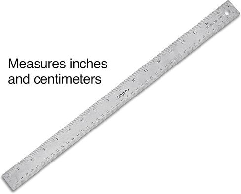 Staples 2772901 Stainless Steel Ruler with Non Slip Cork Base 18-Inch (51899) in Saudi Arabia