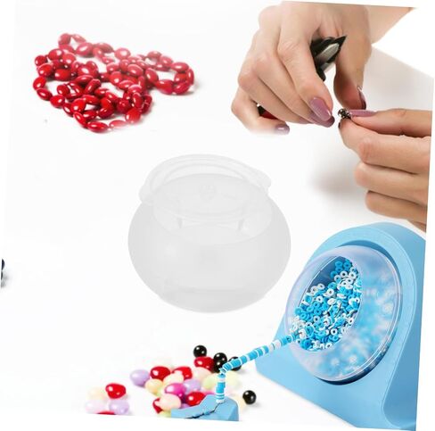 HOMSFOU Beading Spinner Bowl for Electric Beading Device Efficient Jewelry Making Tool for Bracelets Necklaces and DIY Crafts Durable Plastic Design for Easy Bead Stringing in Saudi Arabia