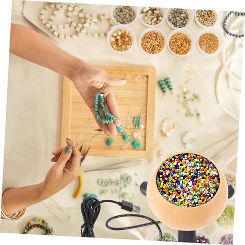 UonlyTech 1SET USB electric bead spinner أداة صياغة الديكور مع الإبرة لمجوهرات DIY صنع حبة سريعة فعالة لمحبي الحرفية in Kuwait
